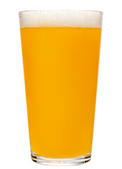 NEIPA ale in shaker pint glass isolated on white