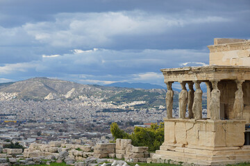 Karyatiden Akropolis Athen Griechenland
