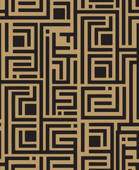 black and beige seamless pattern