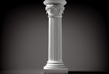 roman style column isolated,  generative ai