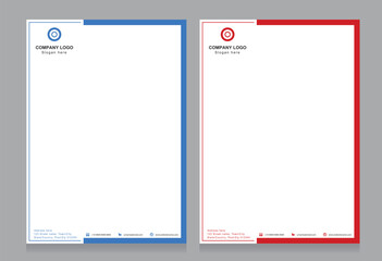 modern clean business letterhead design corporate letterhead