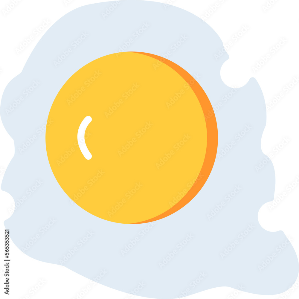 Sticker fried egg icon