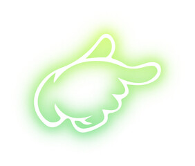 Set of Hands poses neon