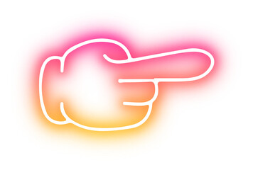 Set of Hands poses neon