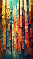Grungy painted wood texture as background illustration Generative AI Content by Midjourney