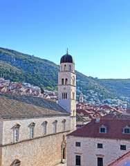 Stradun street and Franciscan Church and Monastery in Dubrovnik, Croatia