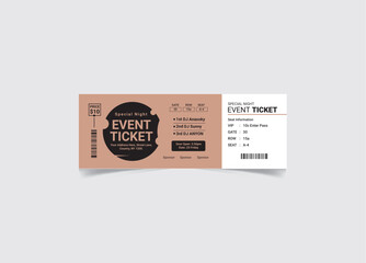 Event Ticket Vector Template