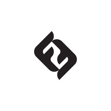 F2 logo, FF letter with number 2 logo design vector
