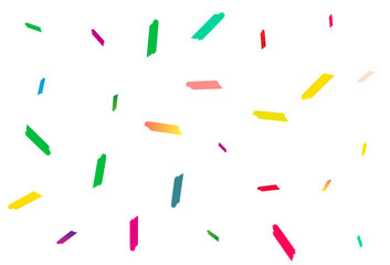 Rainbow Shavings Carnival Vector White