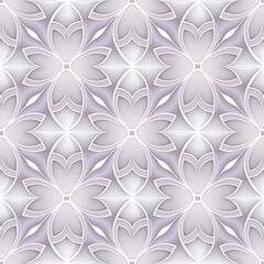 Fototapeta premium Winter, seamless floral pattern. Grey, off white and taupe color scheme. Winter, cold. Illustration, generative ai. 