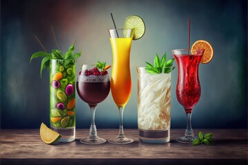 Pina Colada Cocktail mit einer Kokusnuss (Food-Design / Generative AI) - obrazy, fototapety, plakaty