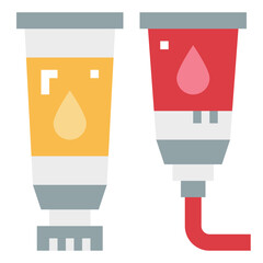 paint tube flat icon style