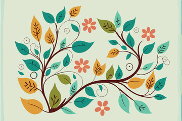Flowers Leafs Vines