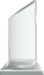 Transparent Blank Crystal Glass Trophy Award template