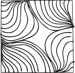 Fototapeta premium Hand drawn organic pattern in black and white. The pattern is based on the pattern on the plant.