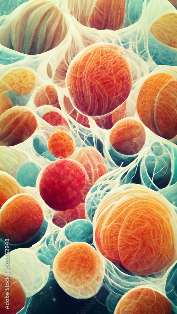 Wall mural population cell particle background map illustration generative ai content by midjourney