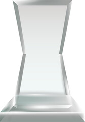 Transparent Blank Crystal Glass Trophy Award template