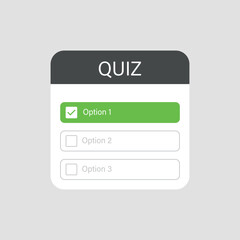 Fototapeta premium Quiz guess social media sticker icon in flat style. Faq vector illustration on isolated background. Help button sign business concept.