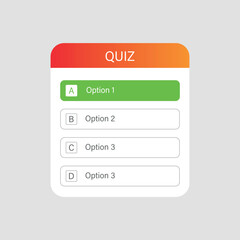 Fototapeta premium Quiz guess social media sticker icon in flat style. Faq vector illustration on isolated background. Help button sign business concept.