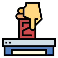 ballot filled outline icon style