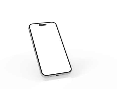 3d render illustration hand holding the white smartphone