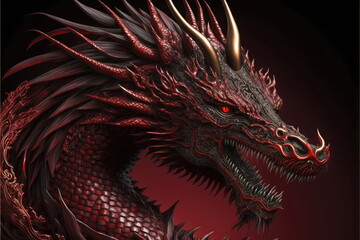 Chinese dragon, Made by AI,Artificial intelligence