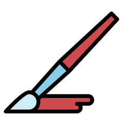 Brush filled outline icon style