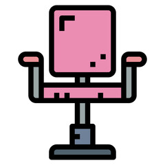 chair filled outline icon style