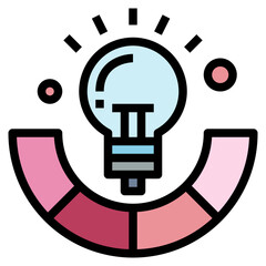 idea filled outline icon style
