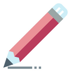 pencil flat icon style