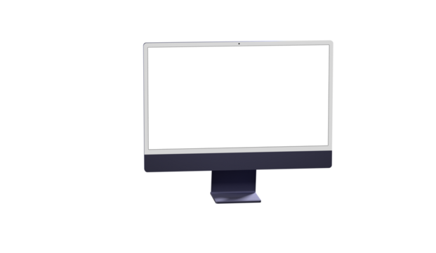 Computer screen mockup. PC monitor template.