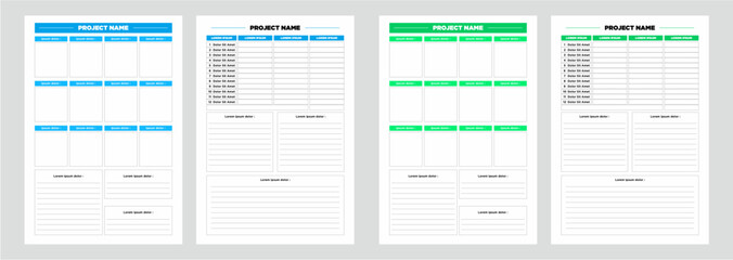 modern planner template set of planner and to do list project