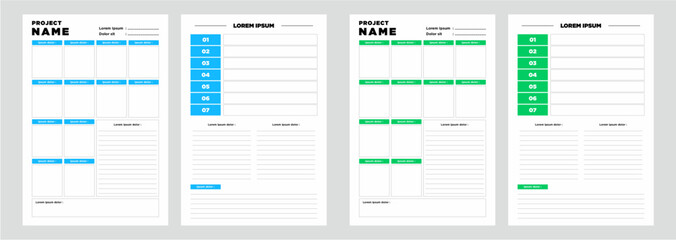 modern planner template set of planner and to do list project