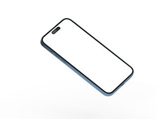 3d render illustration hand holding the white smartphone