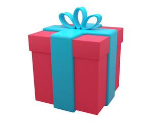 3D gift for design decoration with pink and cyan color