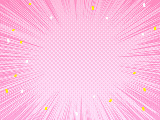 Obraz premium 春のスーパーセール キャンペーン 集中線 紙吹雪 背景 