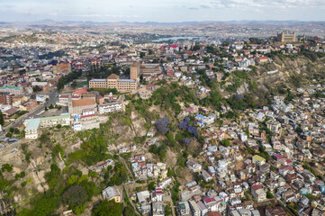 Fototapeta na wymiar Aerial View Of Antananarivo, Capital city of Madagascar