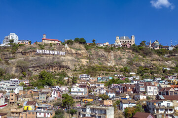 Fototapeta premium Aerial View Of Antananarivo, Capital city of Madagascar