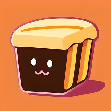Cute Pastry Character Sticker, made with generative AI