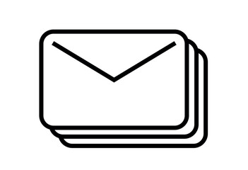 mail letter icon vector illustration on white background contacts