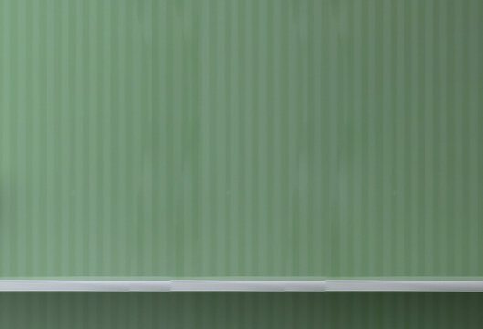 sfondo minimalista di muro con carta da parati a strisce verde salvia creato con intelligenza artificiale