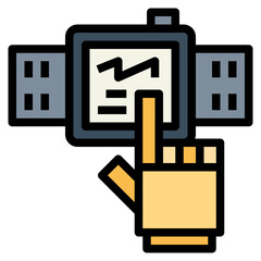 touch filled outline icon style