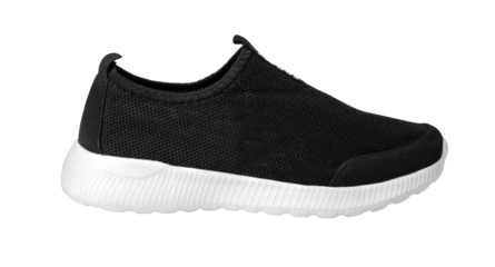 black sport shoes isolated