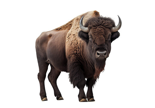 bison buffalo on transparent background
