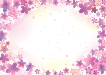 Obraz na płótnie Canvas 満開の桜　パープル