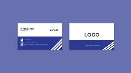 Modern business card print template. Personal visiting card. Creative and Clean Business Card design. 