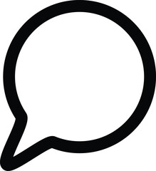 message circle chat icon vector . Speech bubble icon. Chat black line symbol. Dialogue linear sign