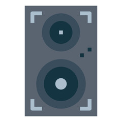 speakers flat icon style