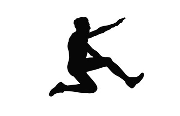 Fototapeta na wymiar silhouette of a jumping person