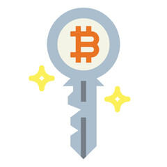 Obraz premium key flat icon style